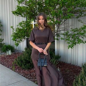 Elegant Brown Maxi Dress